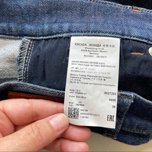 Escada J507 Cropped Flare Jeans EU 36 / US 6 - Picture 13 of 16